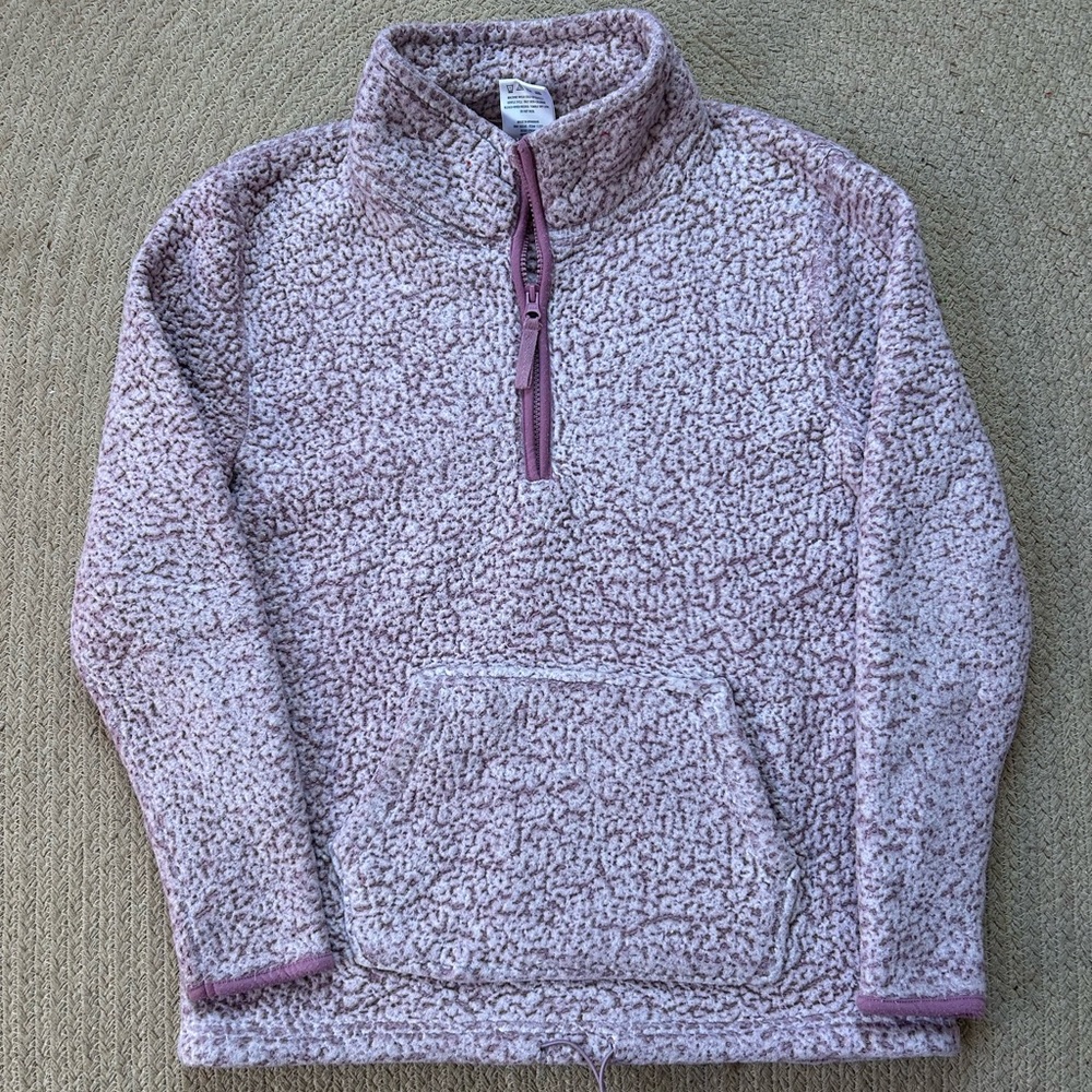 Serra Cozy Mauve Sherpa Pullover